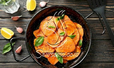 بطاطا حلوة مقرمشة بالثوم