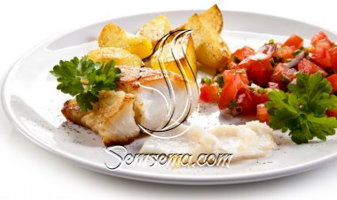 فيليه السمك مع البطاطا بالفرن