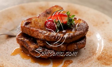 حلى الفرينش توست بالقرفة والكراميل بالفيديو