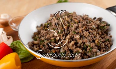 فطر باللحمة المفرومة لمقبلات شهية