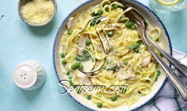 باستا بالدجاج والبازيلا