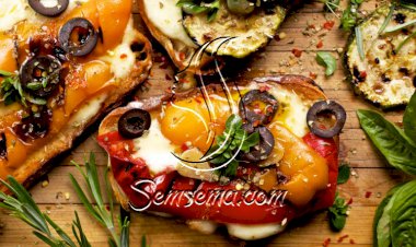 بروشكيتا الفلفل المشوي لمقبلات شهية