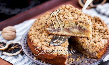 كيكة التفاح الكراميل