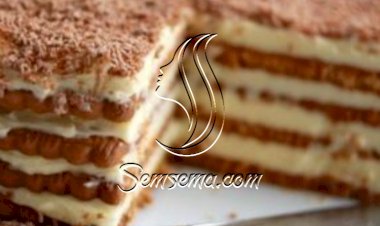 طبقات البسكويت بالكريمة