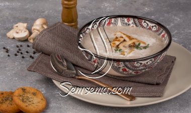 شوربة الفطر والدجاج المشوي