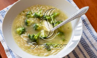 شوربة لسان العصفور بالبروكلي
