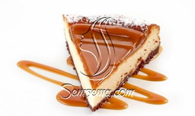 تشيز كيك بصلصة الكراميل