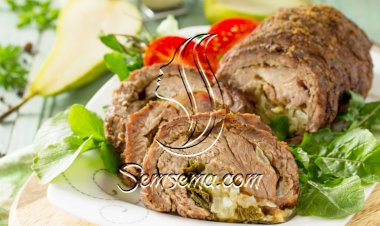 ستيك محشي بالجبن والريحان