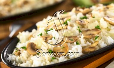 أرز بالمشروم والبصل للرجيم