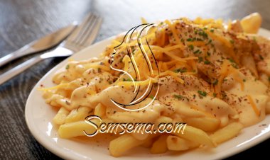 بطاطس مع صلصة جبن الشيدر بالفيديو