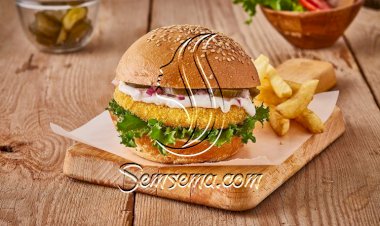 برجر السمك مع صلصة الترتار