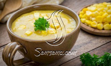 شوربة الذرة بالحليب والدقيق