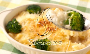 صينية رز بالقشطة والبروكلي