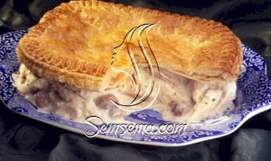 فطيرة الدجاج بالفطر