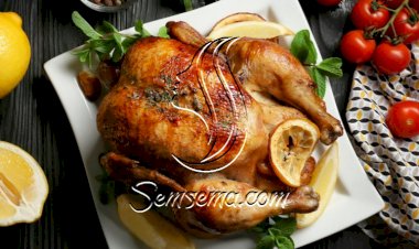 دجاج مشوي بالليمون والنعنع