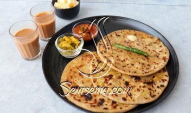 خبز البراتا الهندي بالبطاطس