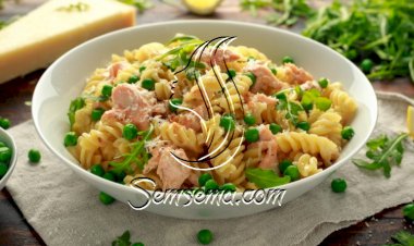 سلطة تونا بالمكرونة والبازيلا