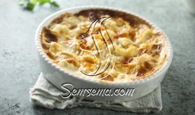 صينية مكرونة بالجبن والقشطة