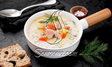 شوربة السلمون بالكريمة