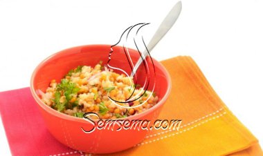 أرز بالعدس الأصفر للنباتيين