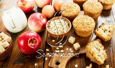 كب كيك بالتفاح والشوفان