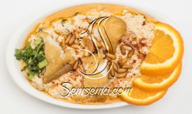 سمك مشوي بالبهارات الحارة والطحينية