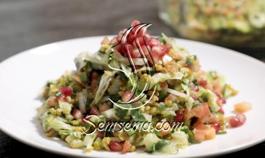 سلطة الفريكة بالخضار بالفيديو