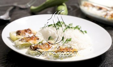 قوارب الكوسا بالبشاميل بالفيديو