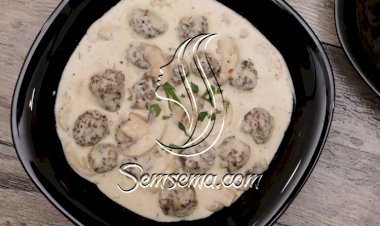 كرات اللحم بصلصة الفطر بالفيديو