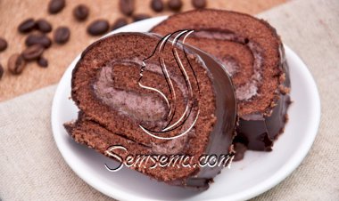 كيك سويسرول بالشوكولاتة