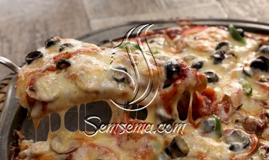 البيتزا بالخضار على طريقة المطاعم بالفيديو