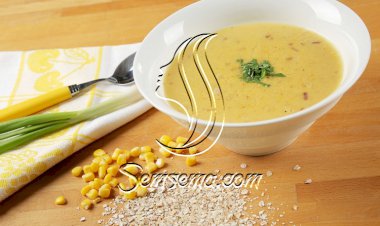 شوربة الذرة والشوفان مع منال العالم بالفيديو