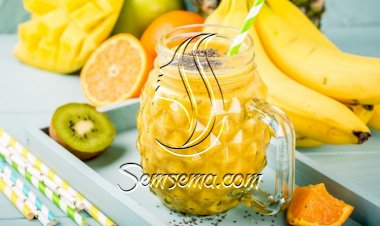 عصير الكيوي بالمانجو والأناناس