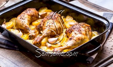 صينية أفخاذ الدجاج بالبطاطس