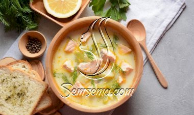 شوربة السمك بالكريمة