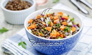 سلطة العدس البني والجزر للسحور