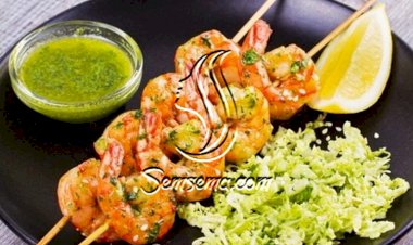 روبيان مشوي بالأعشاب