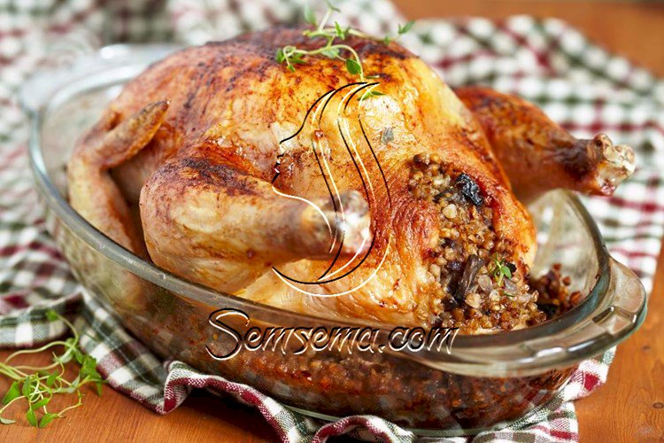 دجاج محشي بالفريك من المطبخ المصري