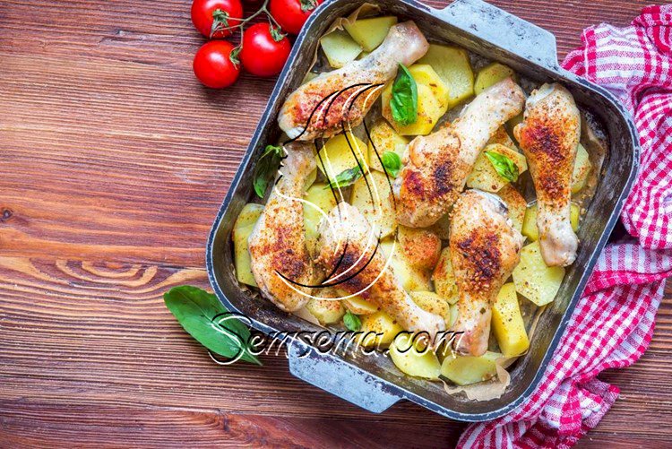طريقة عمل صينية دجاج بالبطاطس والباريكا