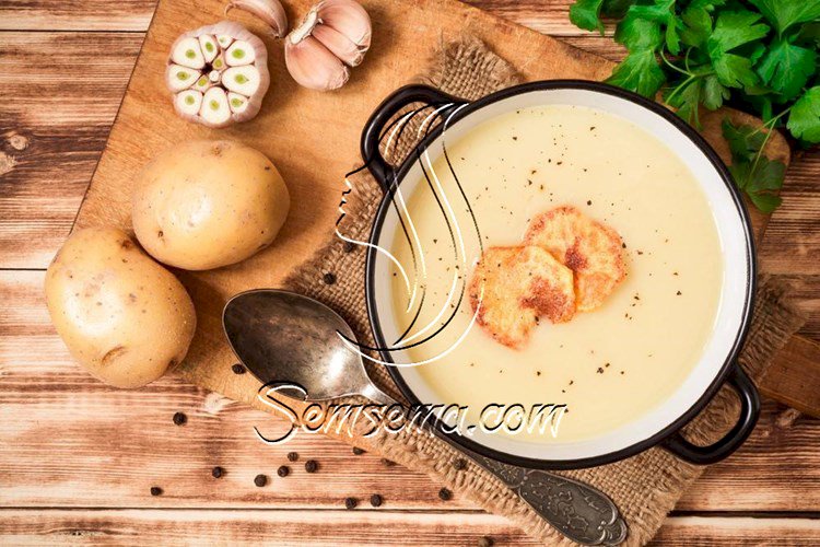 طريقة عمل شوربة بطاطس بالثوم