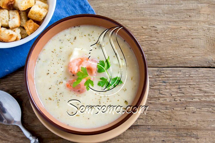 طريقة عمل شوربة الجمبري بالكريمة