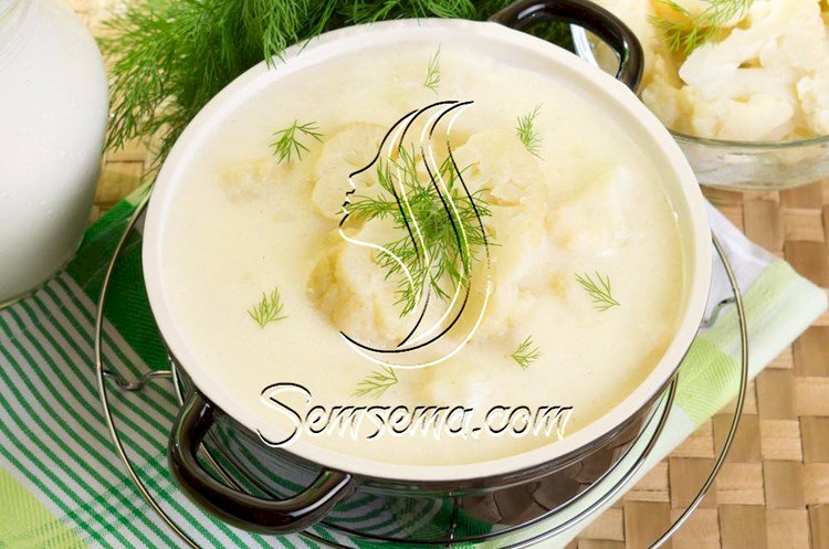 طريقة عمل شوربة القرنبيط بالكريمة