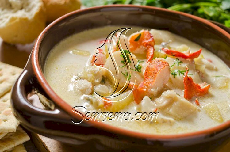 طريقة عمل شوربة السي فوود باللبن