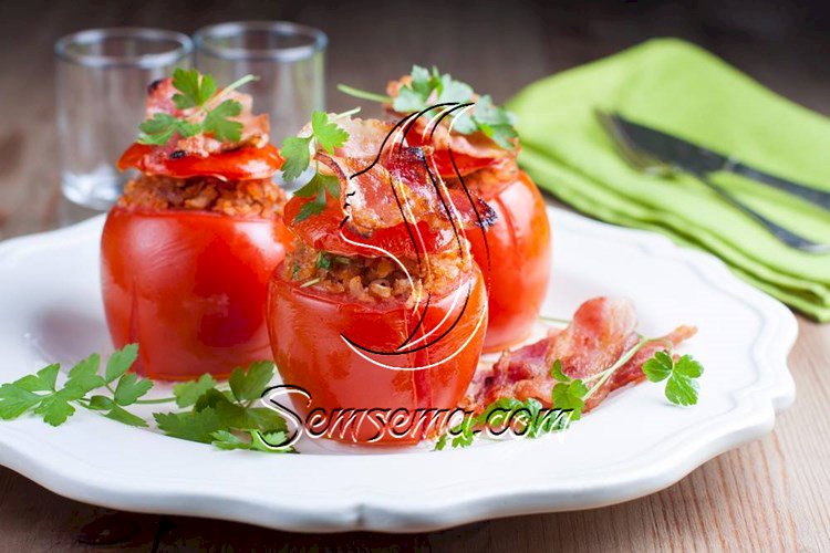 طريقة عمل الطماطم بالبيكون والمايونيز