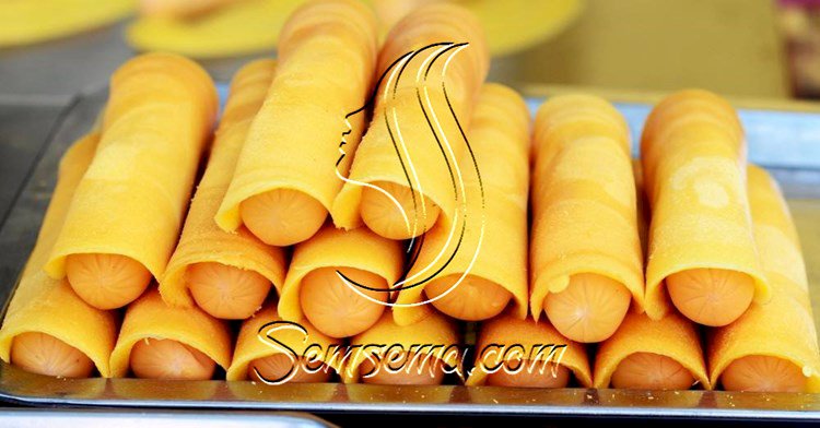 طريقة عمل رولات البان كيك بالسوسيس
