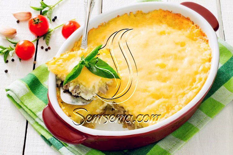 طريقة عمل صينية بطاطس بالمشروم