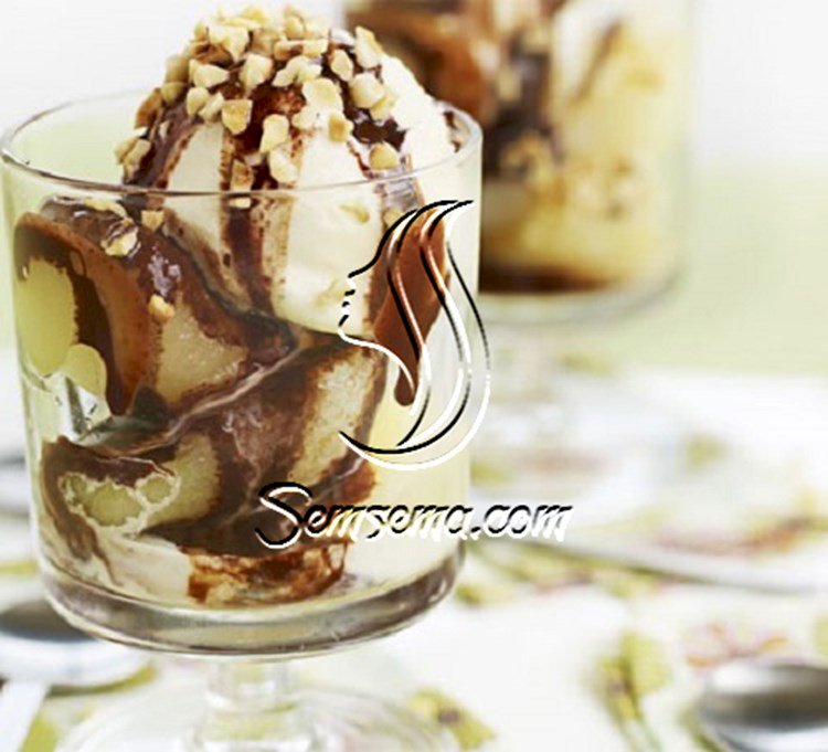 كاسات الايس كريم بصوص الشوكولاته