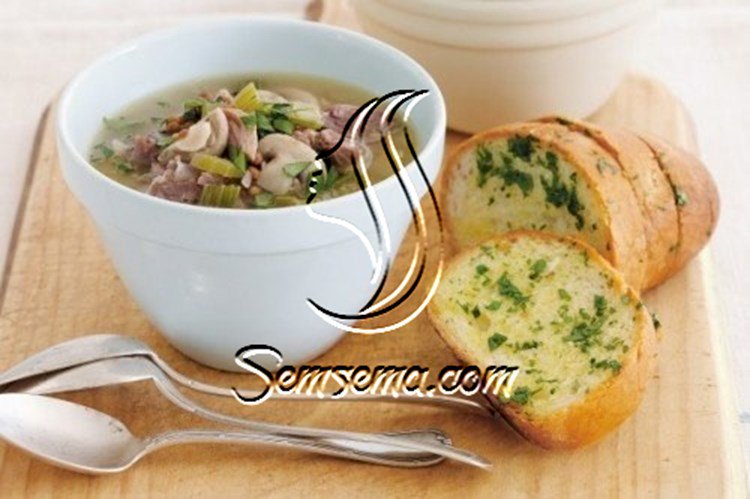 شوربة عدس باللحم والفطر سهلة وسريعة