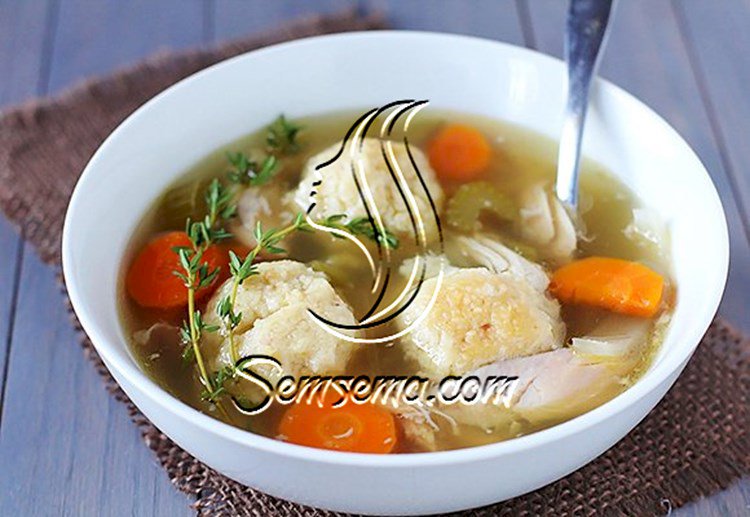 شوربة كرات الدجاج وصفة شهية