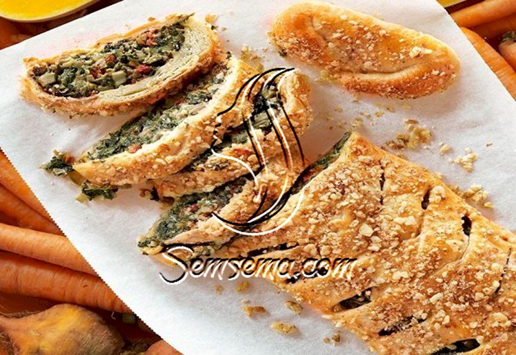 طريقة عمل فطيرة السبانخ والفطر